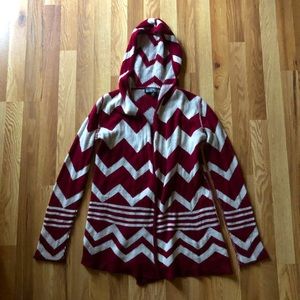 Maroon/Gray Hooded Sweater